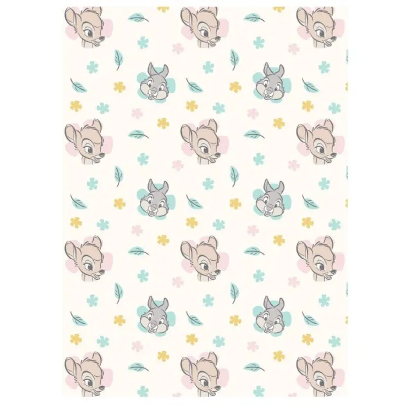 Bambi en Stampertje fleece plaid 110 x 150 cm flanel