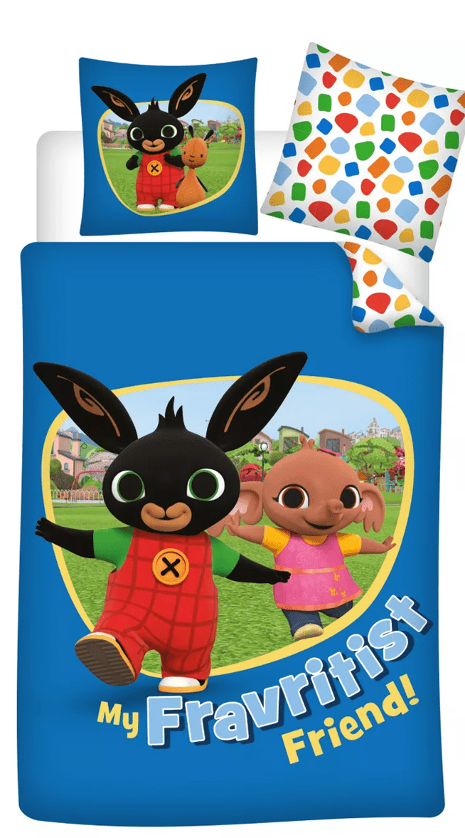 Bing en Sula peuterdekbedovertrek - 100 x 135 cm - Katoen blauw