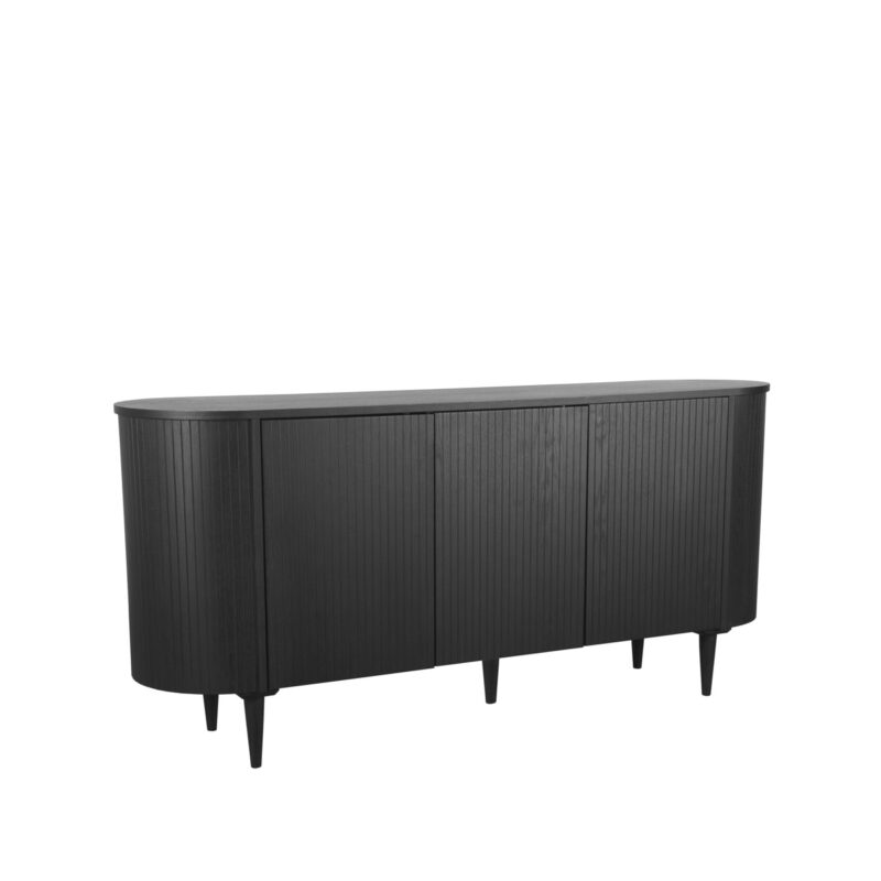 LABEL51 Dressoir Oliva - Zwart - Eiken - Dressoir 180 cm Oliva