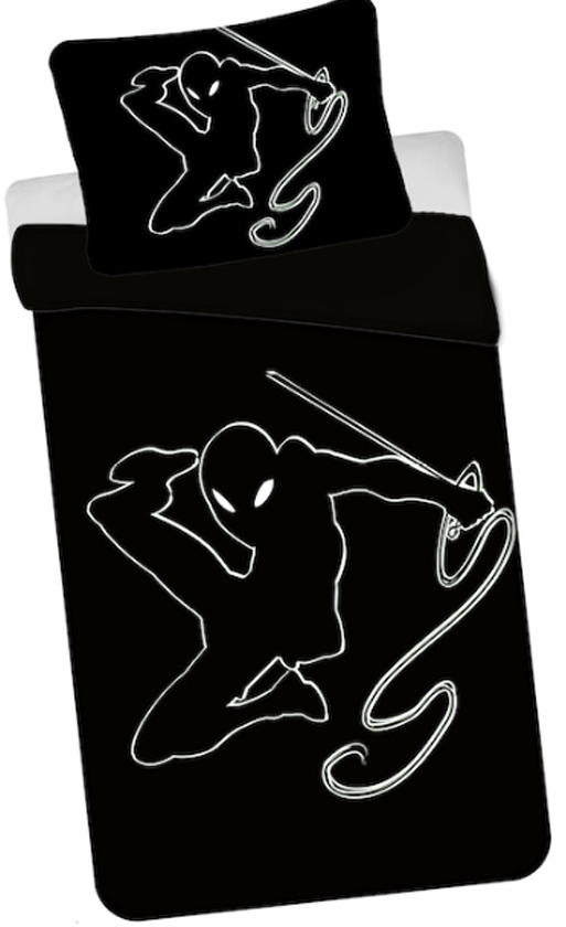 SpiderMan Dekbedovertrek Meanwhile Glow in the Dark - Eenpersoons - 140 x 200 cm - Katoen multicolor