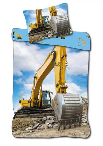 Graafmachine peuterdekbedovertrek 100 x 135 Cm Katoen