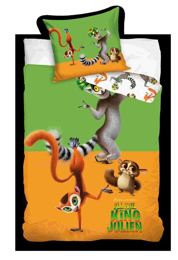 King Julian Dekbedovertrek -140 x 200 cm - katoen