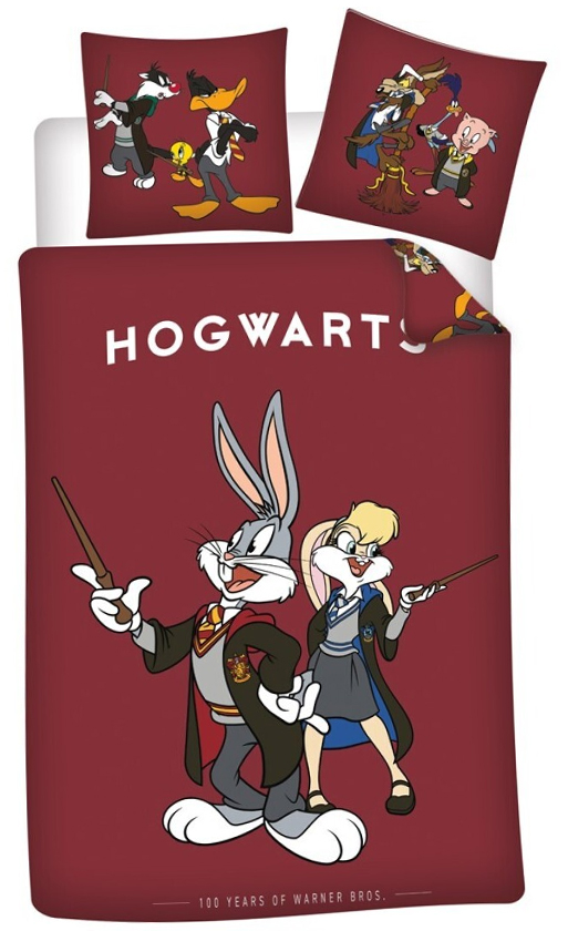 Looney Toones Dekbedovertrek Hogwarts 140 x 200 cm