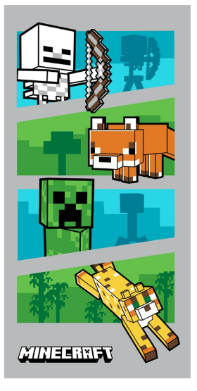 Minecraft strandlaken meerkleurig 70x 140cm