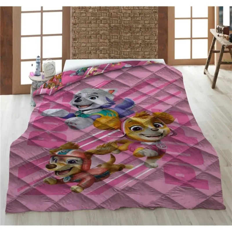 Paw patrol sprei roze -140 x 200 cm