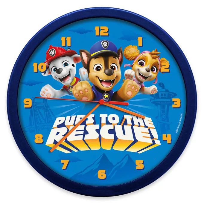 Paw Patrol wandklok 25 cm blauw