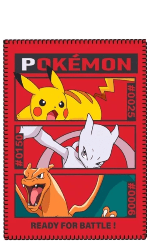 Pokemon fleece plaid Pikachu