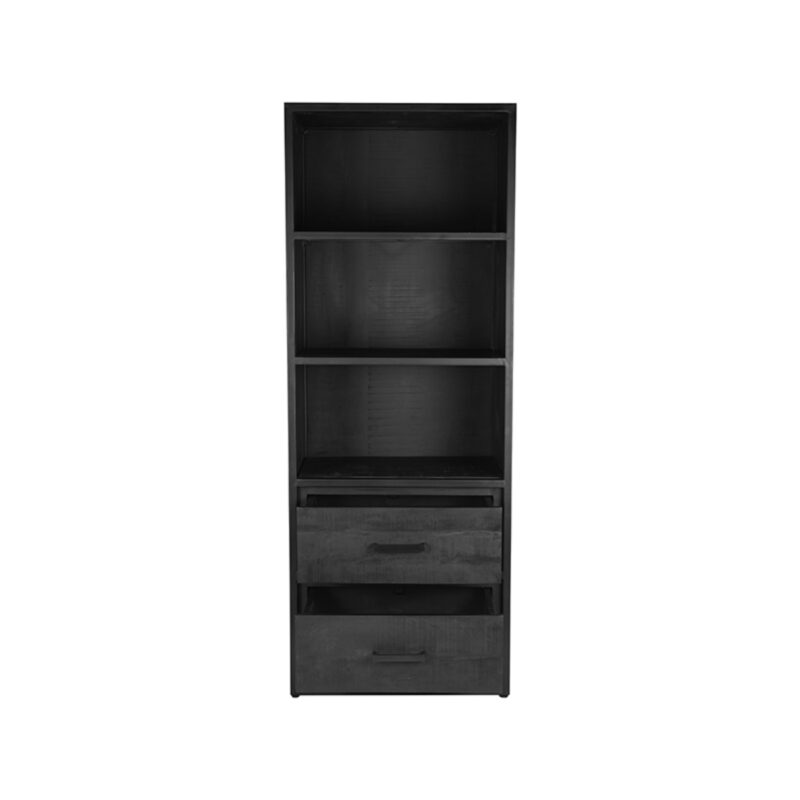 LABEL51 Boekkast Chili - Zwart - Mangohout - Boekkast Mangohout