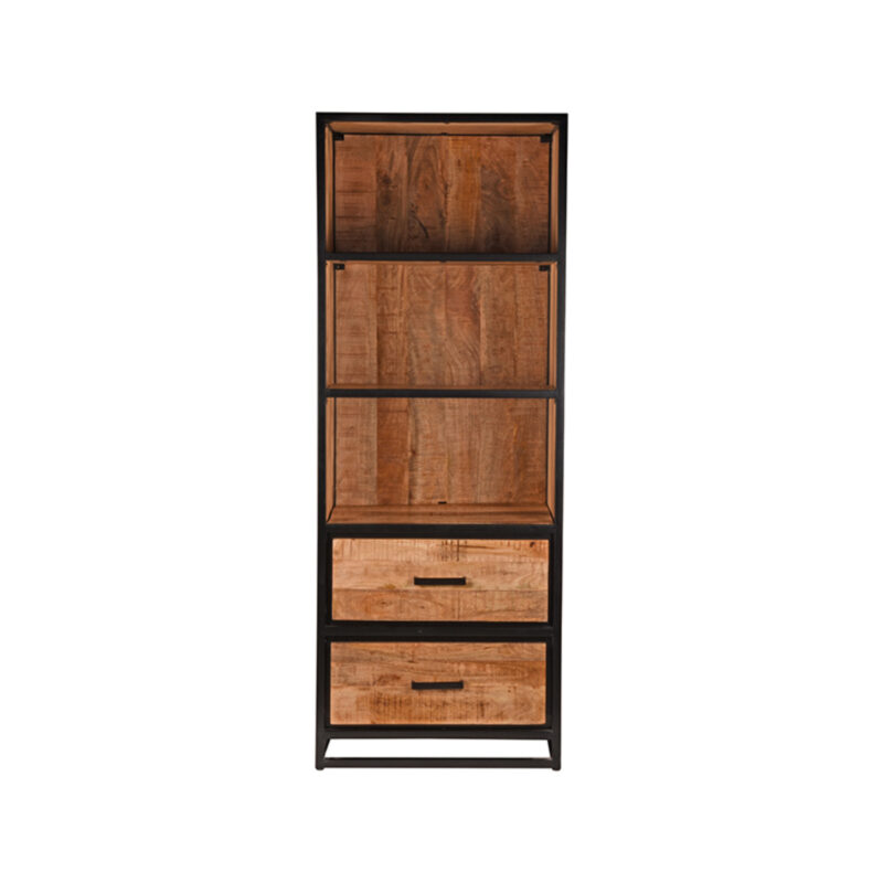 LABEL51 Boekkast Tampa - Rough - Mangohout - Boekkast Tampa