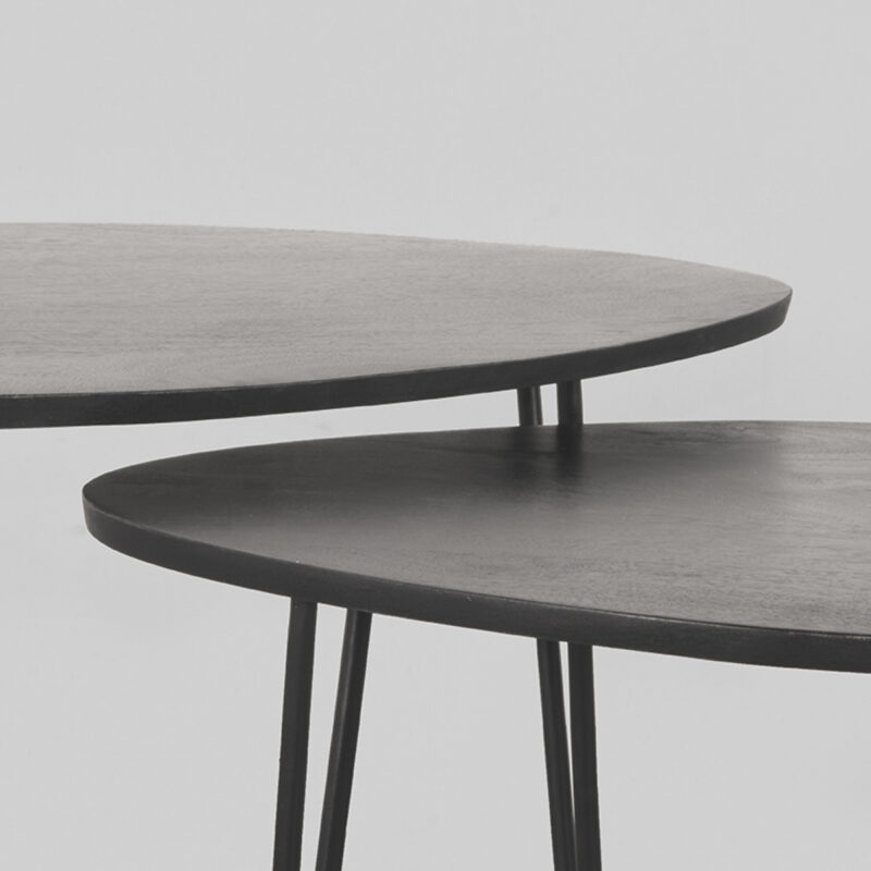 LABEL51 Salontafel Frisk - Zwart - Mangohout - 68 cm Frisk