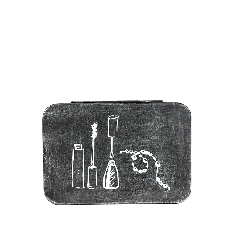 LABEL51 Make-Up opbergkist - Zwart - Metaal - One Size Metaal