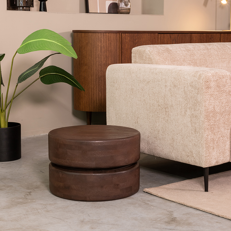 LABEL51 Salontafel I_Milly - Espresso - Mangohout - 50 cm