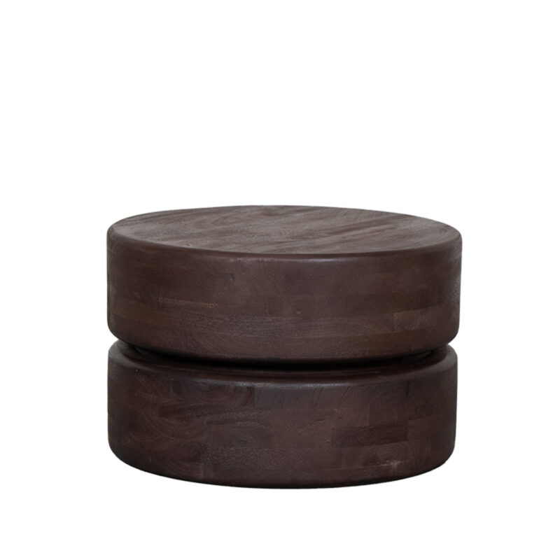 LABEL51 Salontafel I_Milly - Espresso - Mangohout - 50 cm I_Milly