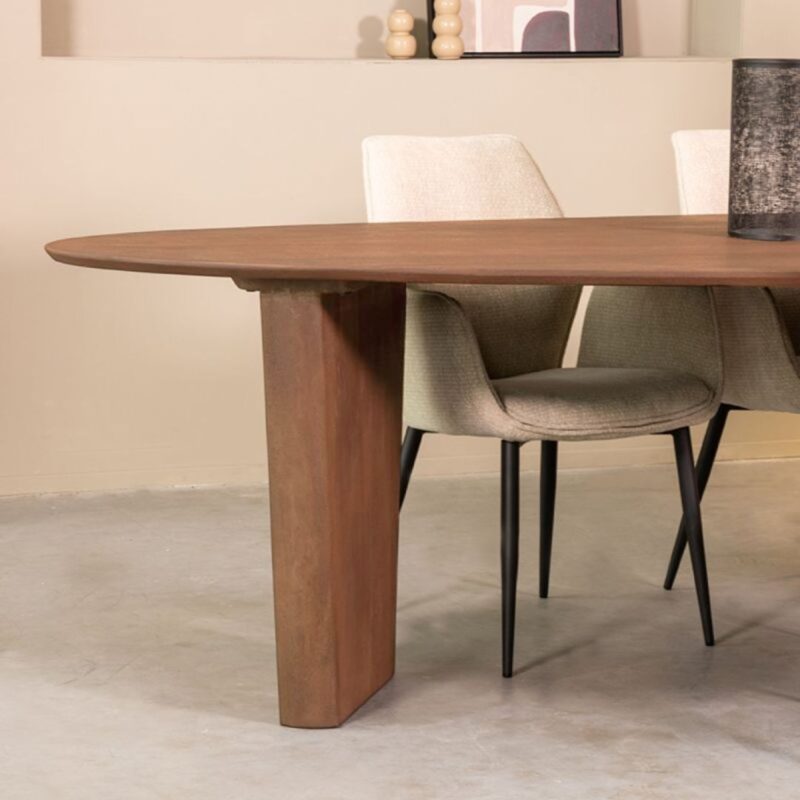 LABEL51 Eetkamertafel Brent - Nature Smooth - Mangohout - 300 cm - Organisch