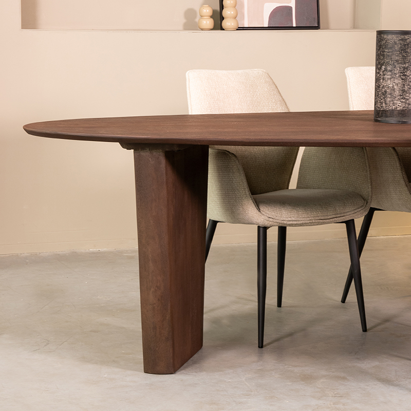 LABEL51 Eetkamertafel I_Wow - Espresso - Mangohout - 240 cm