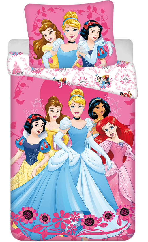 Disney Princess Dekbedovertrek roze - 140 x 200 cm