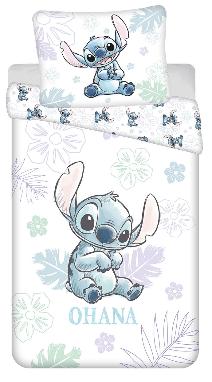 Lilo en Stitch dekbedovertrek Ohana White 140 x 200 cm - 70 x 90 cm - katoen