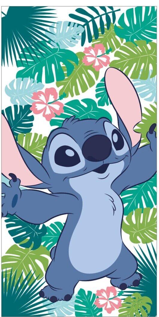 Stitch strandlaken groen 70 x 140 cm - Polyester