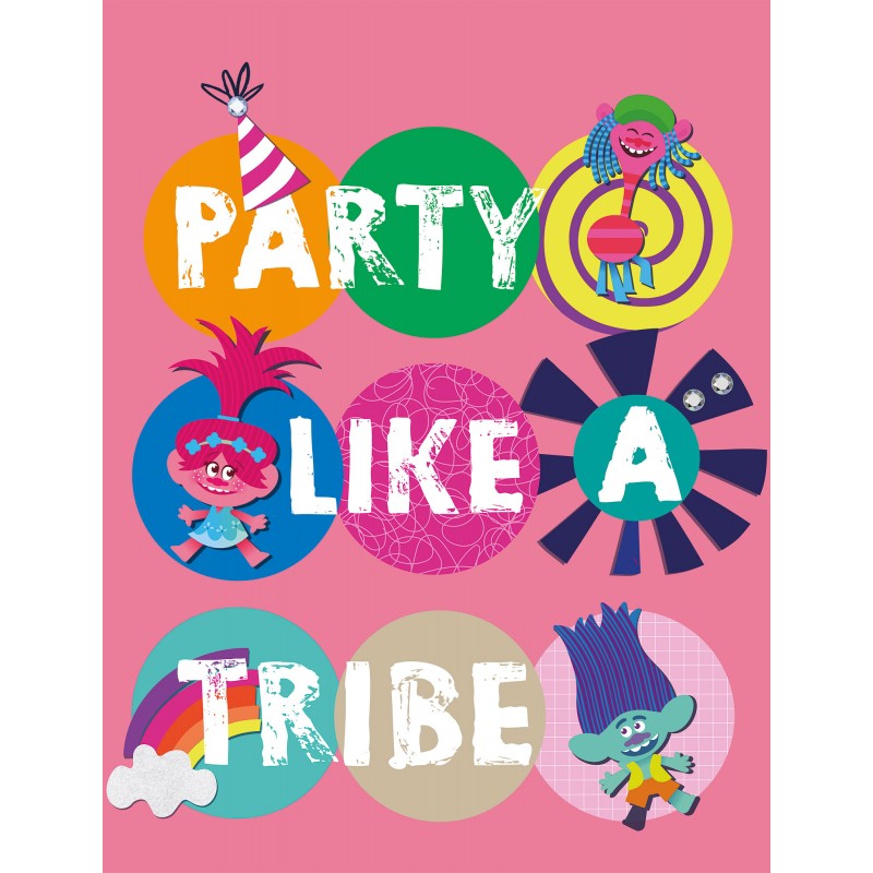 Trolls Fleece plaid Part like a Tribe  100 x 150 cm