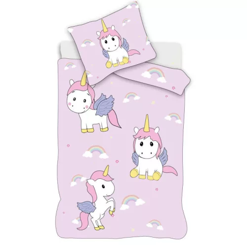 Unicorn Dekbedovertrek 100 X 135 Cm Katoen lila