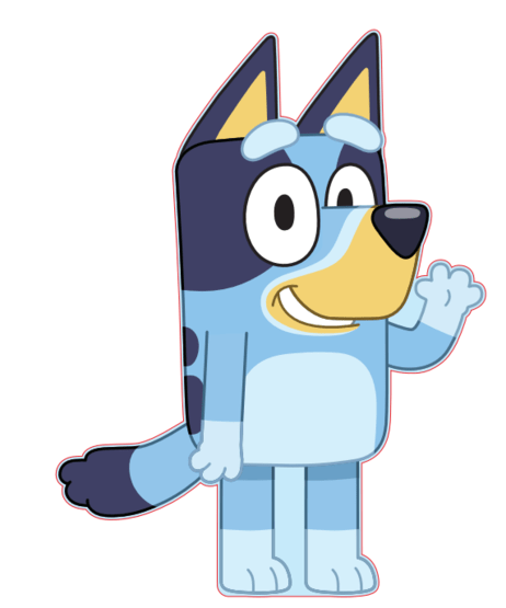 Bluey sierkussen 'zwaaien' 35 x 27 cm