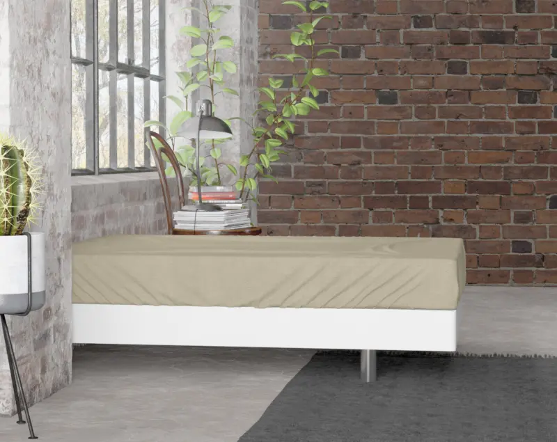 Flanel Premium Hoeslaken Taupe 90 x 200/210