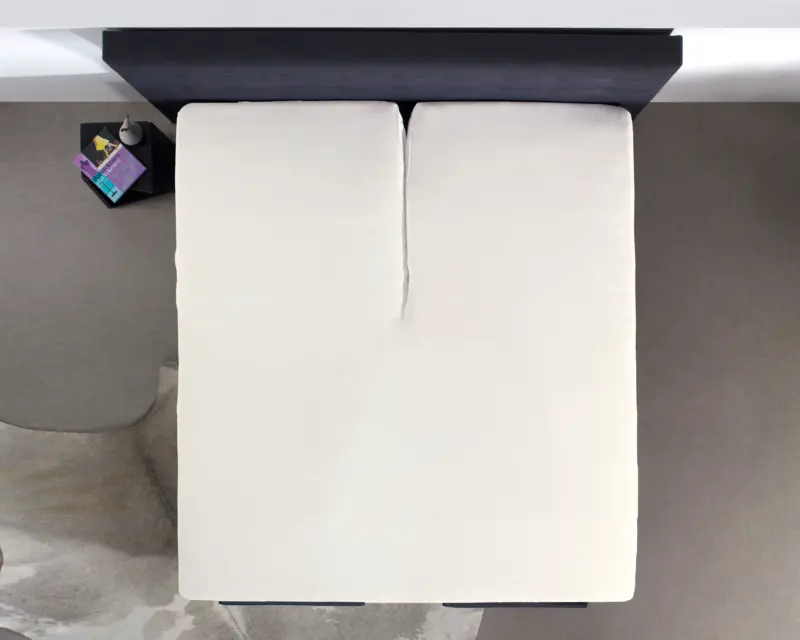 Splittopper Katoen Hoeslaken Creme 160 x 200