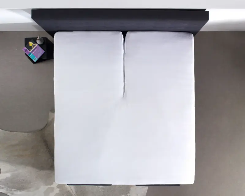 Splittopper Katoen Hoeslaken Wit 180 x 200