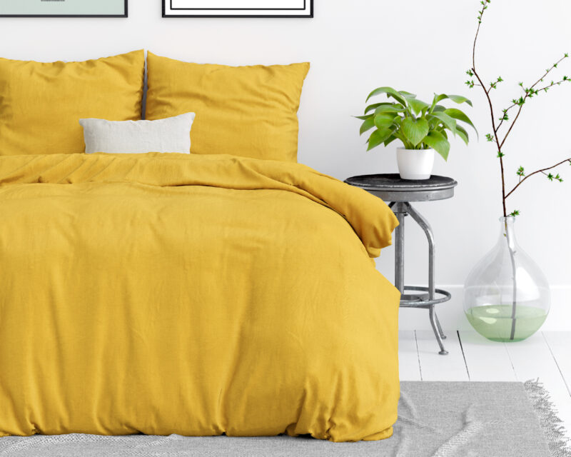 Stone washed Mustard 200 x 200/220