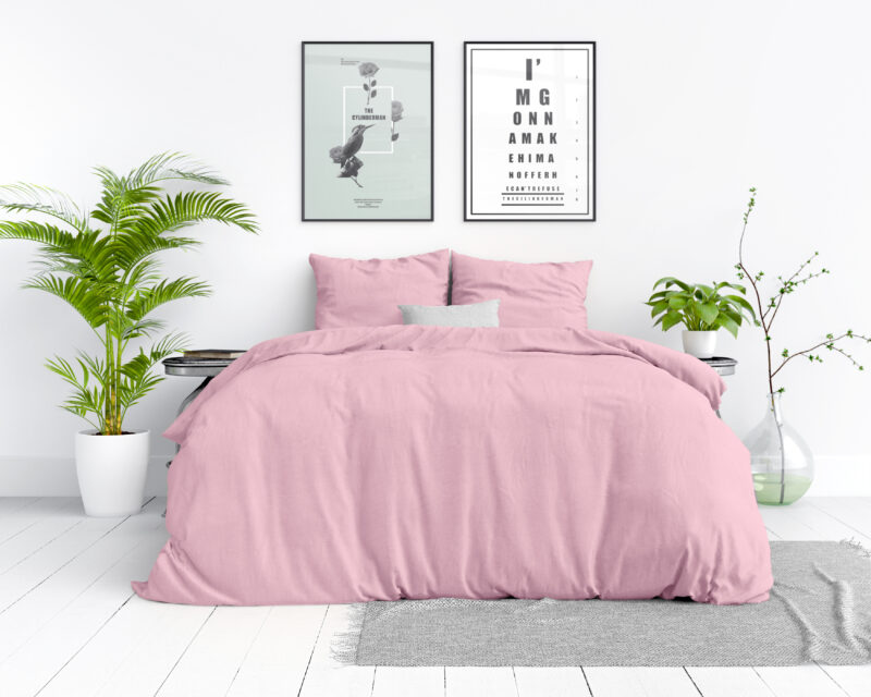 Dreamhouse Stone washed Roze 140 x 220