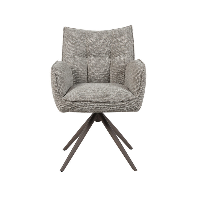 LABEL51 Eetkamerstoel Amalfi - Mushroom - - Brons Metalen Frame