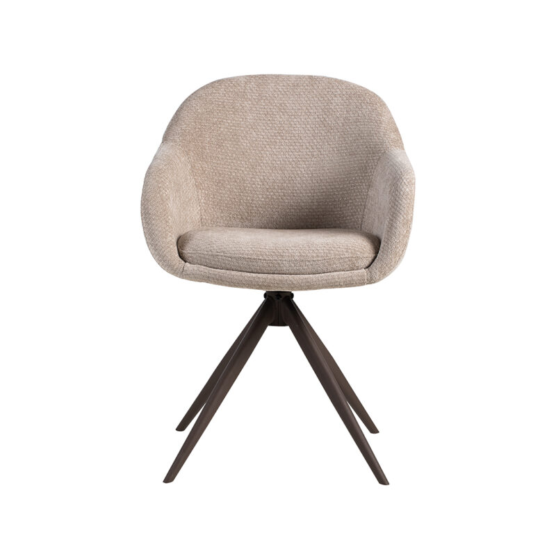 LABEL51 Eetkamerstoel Fiby - Clay - Elite - Brons Metalen Frame Fiby