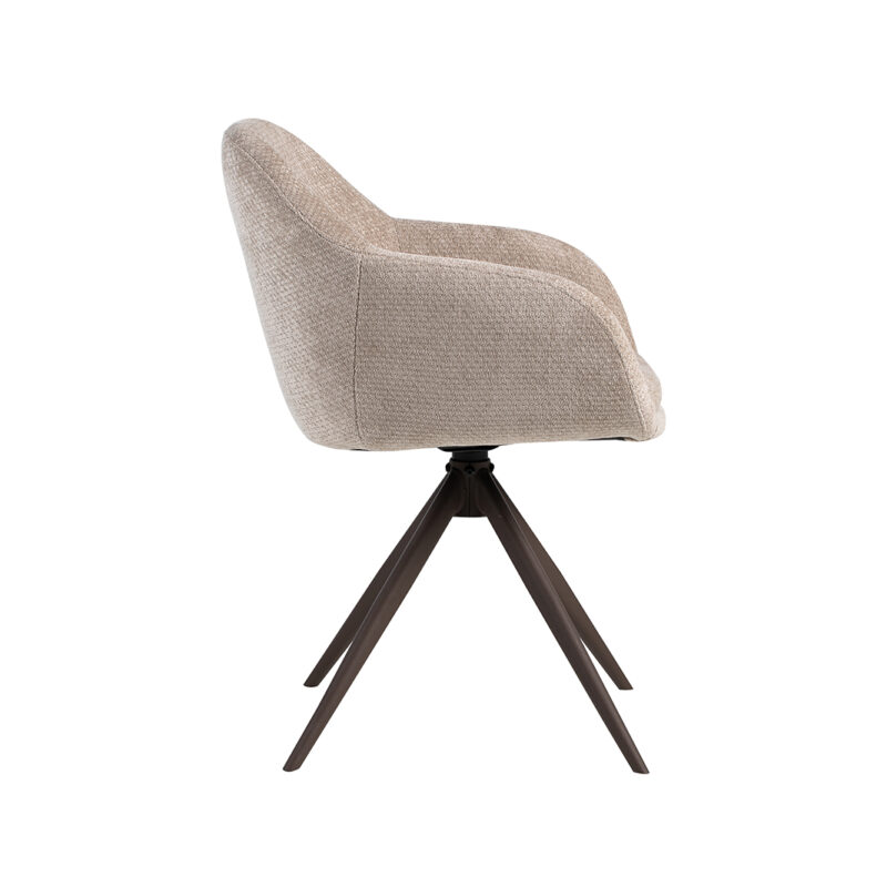 LABEL51 Eetkamerstoel Fiby - Clay - Elite - Brons Metalen Frame Elite