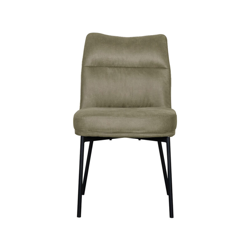 LABEL51 Eetkamerstoel Lennon - Moss - - Zwart Metalen Frame Lennon