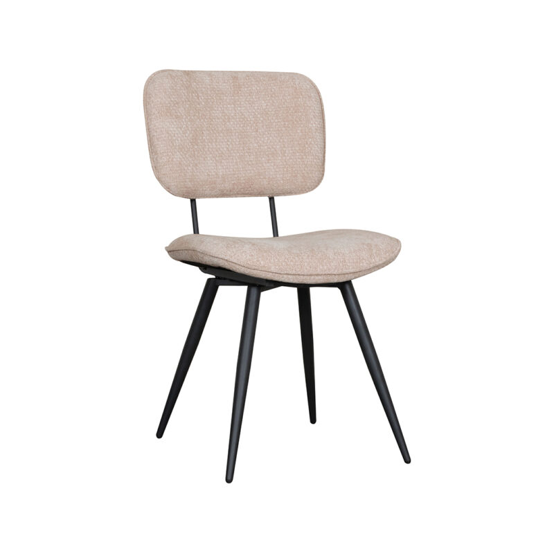 LABEL51 Eetkamerstoel Liva - Clay - - Zwart Metalen Frame