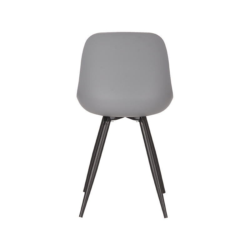 LABEL51 Eetkamerstoel Monza - Antraciet - - Zwart Metalen Frame