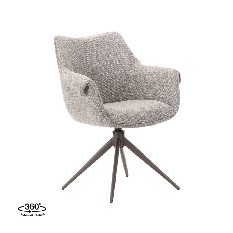 LABEL51 Eetkamerstoel Narumi - Mushroom - - Brons Metalen Frame Narumi