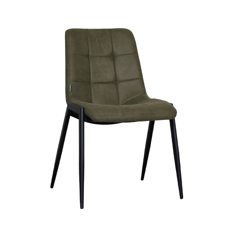LABEL51 Eetkamerstoel Noor - Moss - - Zwart Metalen Frame Noor