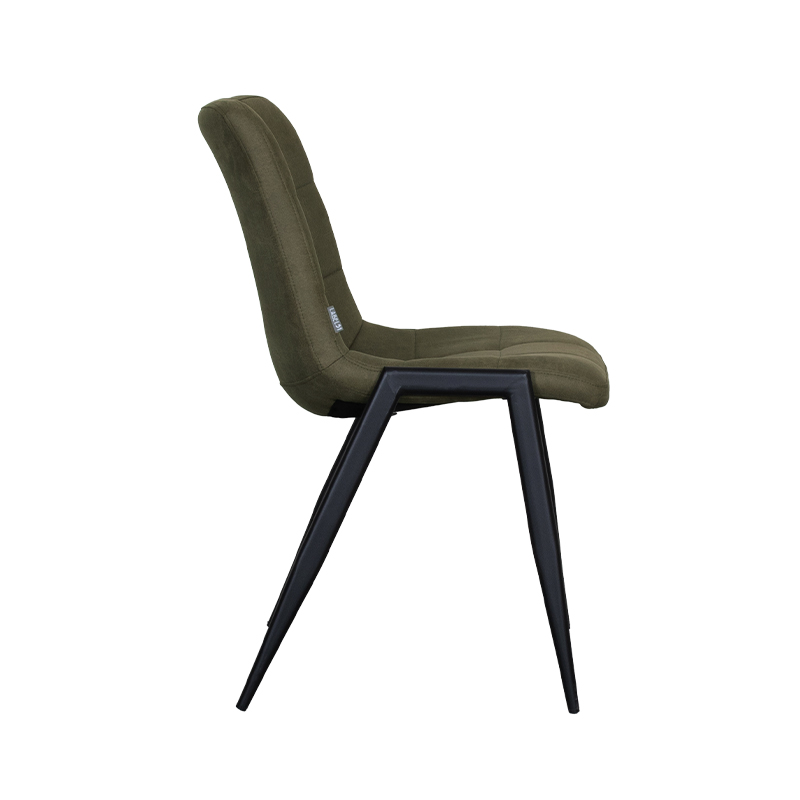 LABEL51 Eetkamerstoel Noor - Moss - - Zwart Metalen Frame