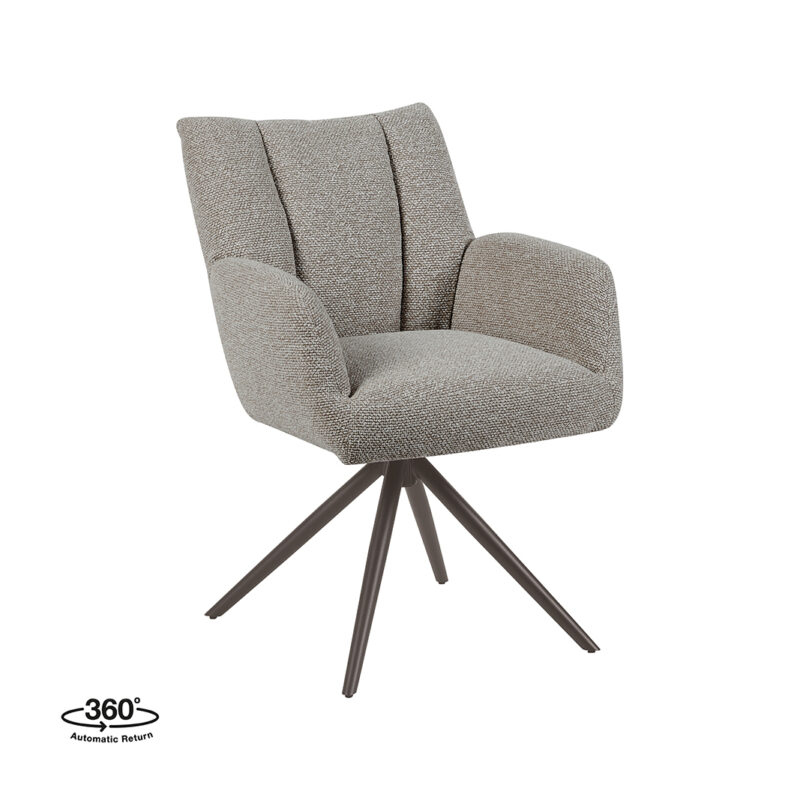 LABEL51 Eetkamerstoel Padua - Mushroom - - Brons Metalen Frame Padua