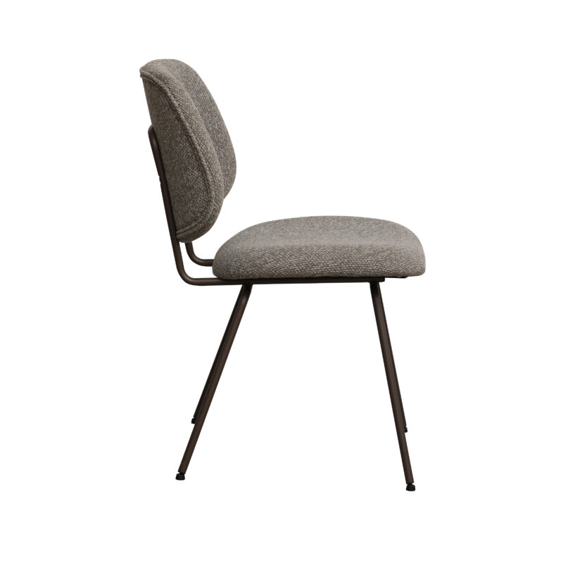 LABEL51 Eetkamerstoel Ravenna - Mushroom - - Brons Metalen Frame Ravenna