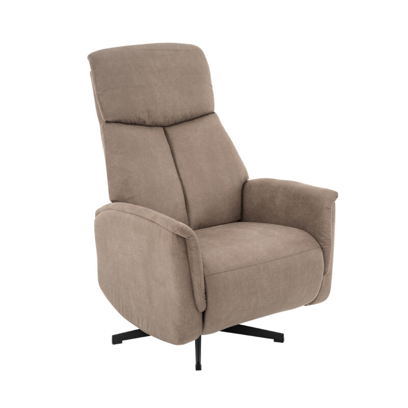 LABEL51 Fauteuil Aarhus - Taupe - Micro Suede - 2-Motorig Aarhus