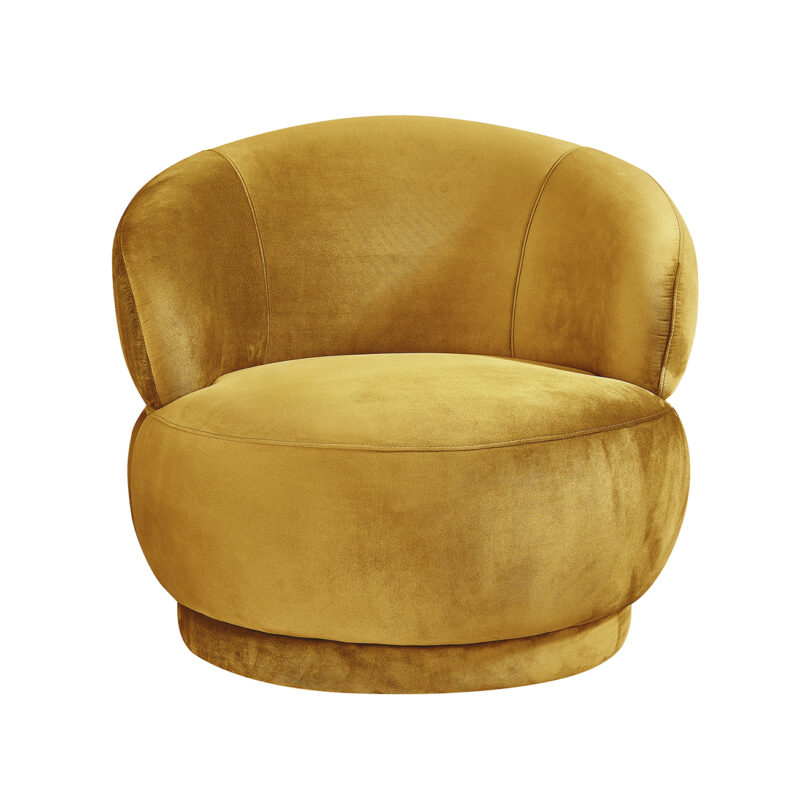 LABEL51 Fauteuil Lobby - Oker - Fluweel - 1-Zits Lobby