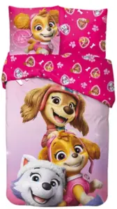 PAW Patrol Dekbedovertrek roze pups