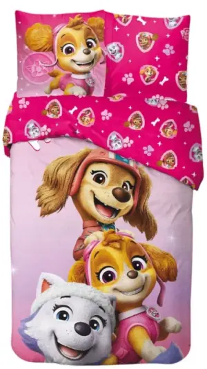 PAW Patrol Dekbedovertrek roze pups