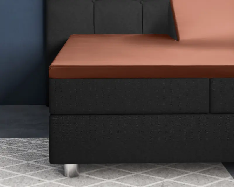 Splittopper Satijn Hoeslaken Bruin 180 x 200