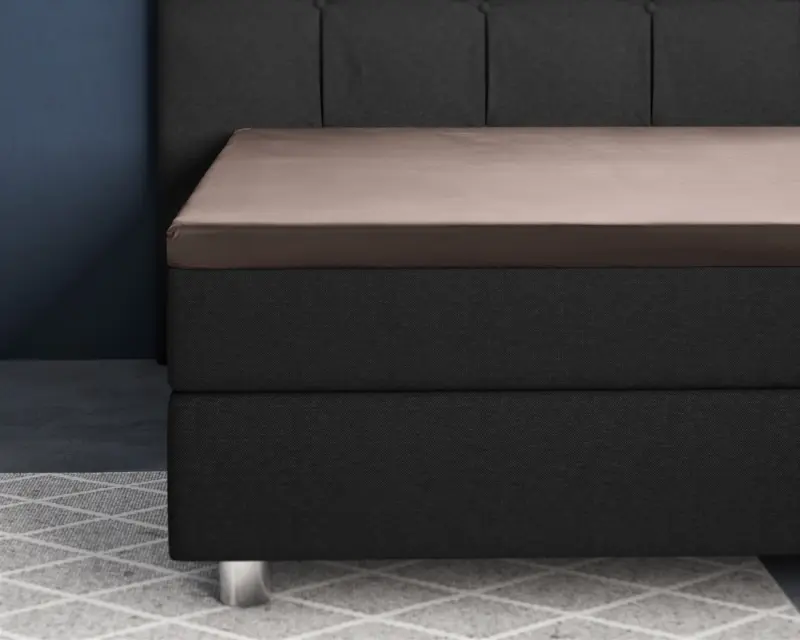 Topper Satijn Hoeslaken Taupe 90 x 220