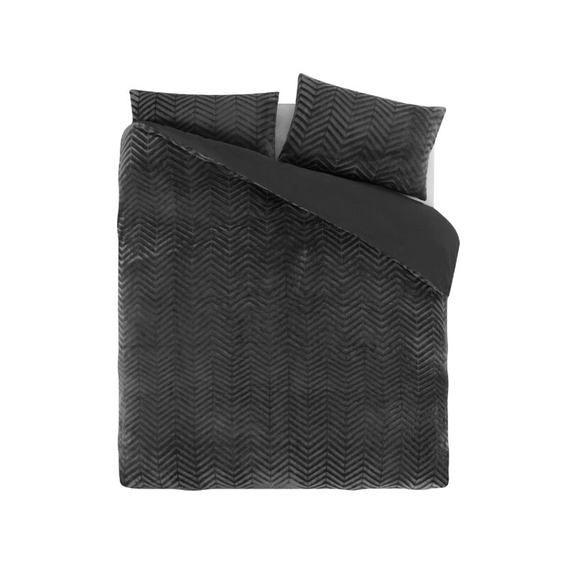 Chevron Teddy Antraciet 240 x 200/220 Sleeptime