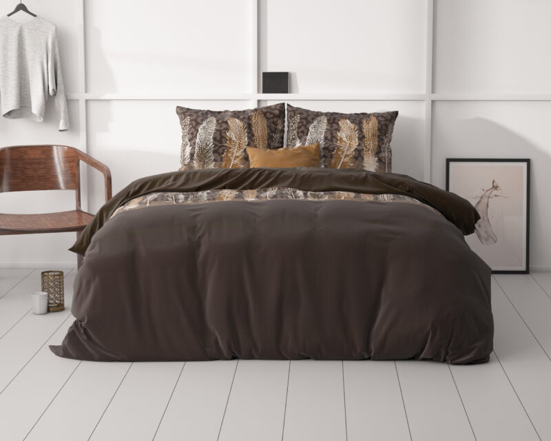 Sleeptime Chocolate feathers Bruin 140 x 200/220