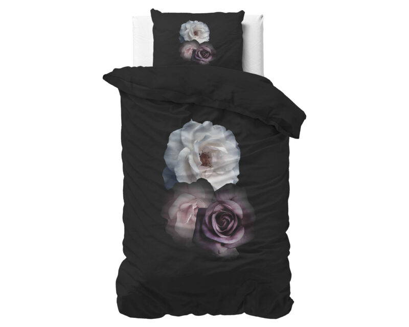 Sleeptime Deep Flowers Zwart 140 x 200/220